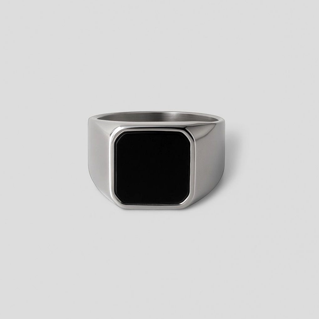 Square Agate Ring [Silver]